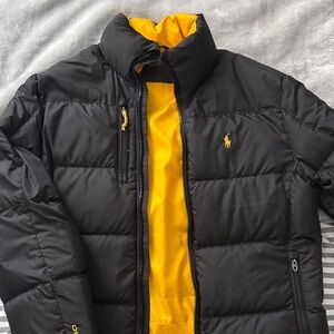 Polo by Ralph Lauren Black and Yellow Puffer Jacket